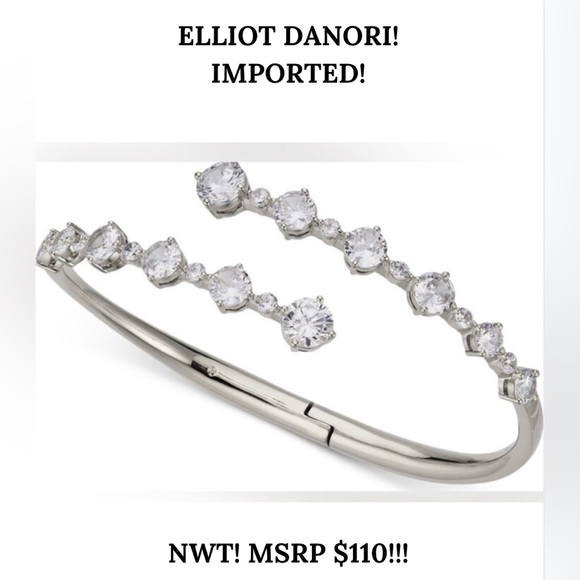 NWT! ELLIOT DANORI $100 STUNNING BRACELET SET IN 18K GOLD! BLINDING SHINE! - Picture 5 of 10